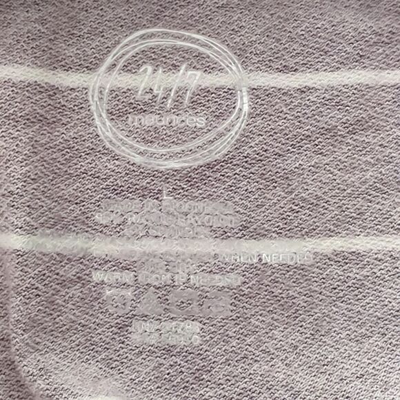 Maurices Purple and White Striped Short Sleeve Blouse - Picture 5 of 6